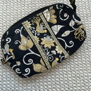 Vera Bradly Black and Gold Cosmetic Bag